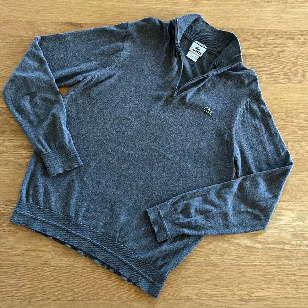 LACOSTE 🐊 size 4/med 1/4 zip sweater